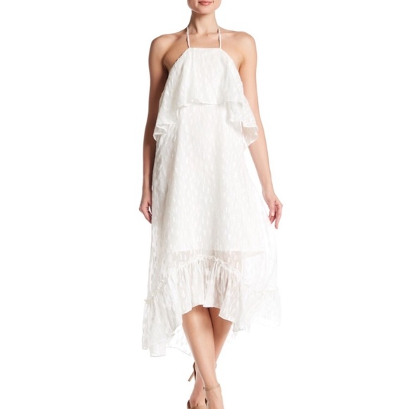 Ella moss ruffle midi high low hem dress Dresses